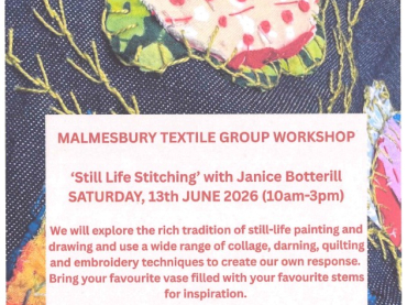 Malmesbury Textile Group Workshop - Still Life Stitching with Janice Botterill